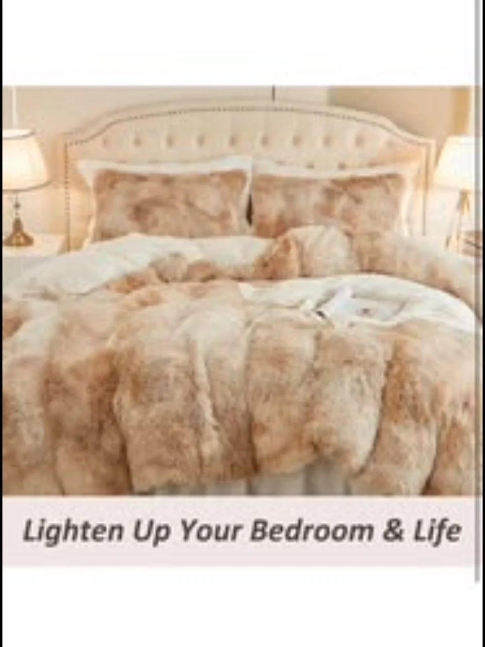 Luxury fuzzy duvet cover set twin size  new